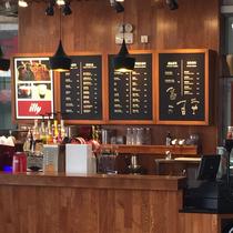 MDF single-sided Magnetic blackboard wooden hanging magnetic small blackboard coffee shop advertising drawing board