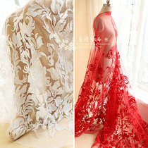 Heavy Industries new Taiwan Island sequin lace sparkling fish scale fabric L409 dress clothing wedding material fabric