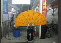 Super large fan Golden yellow fan Dance fan Fan Bone length 80 - 100CM custom fan yellow fan