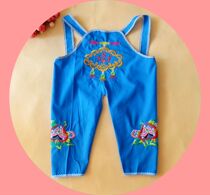 Pure Cotton Blue Baby White Pants Baby Embroidered White Pants Newborn White Pants