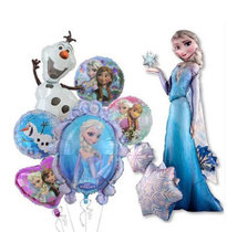 Ice Chic Edge Love Tha Princess Snow Treasure Theme Birthday Party Celebration Arrangement Aluminum Film Styling Balloon Snowy edge