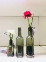 IKEA domestic Joby vase green new artificial blown glass flower arrangement bottle