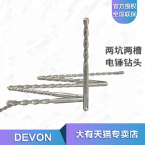 Big SDS hammer drill bit two pits and two grooves garden handle impact drill bit through the wall cement concrete construction drill bit