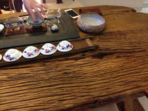 Old elm large board weathering texture board tea table solid wood tea table old elm paint-free furniture retro nostalgic tea table