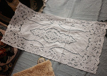 Handmade embroidered floral embroidered hollowed-out table flag tablecloaf Dining Mat tea Table Cover Towels collection Cotton Hemp Cloth Art Draw