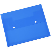 Distantly born US-F405 A4 spread button file bag pull-off bag A4 file bag snap bag press kit information bag blue