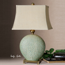 utter table lamp Ceramic kiln retro table lamp American new Chinese living room bedroom table lamp exported to the United States