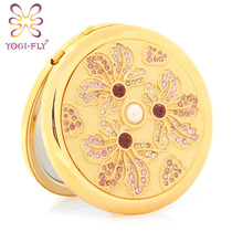 Yagerfi double-sided folding makeup mirror cute portable small mirror European girlfriends personalized custom birthday gift