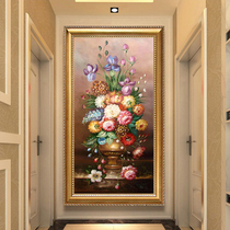 European 5d Diamond painting full of diamond embroidered bottle porch corridor sticking cross stitch 2018 new living room masonry painting