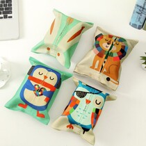 Creative Cloth Art Cartoon Paper Towel Containing Kit Tissues Box Paper Crammy Cotton Linen Cute Paper Towels Napkins Bag of paper towels