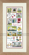 DMC self-matching cross stitch kit SODA SO-G35 world stamp collection world travel stamp decoration painting