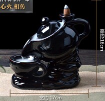 Ceramic incense smoked stove fragrant oven back-turned sandalwood stove turn back smoke Smoked incense stove creative pendulum taxianfu to run the fragrant road
