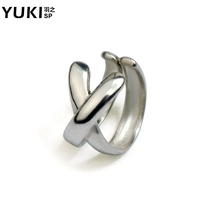 YUKI hipster 925 silver ear clip singer male and female earless hole Korean version simple Joker accessories XMAN nightclub accessories