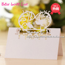 Wedding wedding table card wedding table card wedding creative hollow lovebird card seat card seat card 50