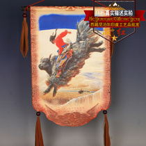 Tibetan style yak leather special Zhuoma grassland pasture map national characteristics Tibetan hanging painting decorative painting