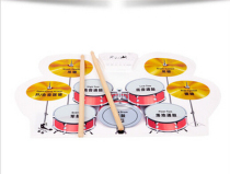 Children adult elderly beginner portable USB silicone hand roll kit drum simulation shelf electronic drum