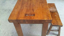 Manufacturer custom size Chinese solid wood antique table elm table and chair combined dining chain