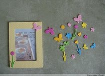 Crown EVA flowers and butterflies decorative stickers refrigerator stickers home decoration stickers creative stickers photo frame DIY accessories