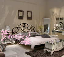 yD360 European-style wrought iron bed tailless bed Wedding bed Double bed Princess bed 1 5 meters 1 8 meters iron bed frame