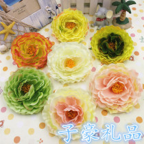 Han Style Emulation Tea Rose Head Wedding Celebration Items Silk Flower Simulation Flowers DIY Shoehead Flower Chest Flower shooting props