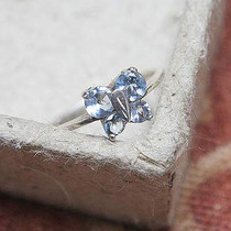 Western Antique Jewelry Vintage Silver Accessories 925 Pure Silver Natural Topper Stone Butterfly Ring 15 No. 1 98 gr