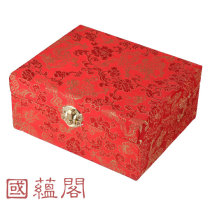 18x15x8 Calligraphy And Painting Gift Seal Packaging Leather Case for Icing Boxes Red Brocade Boxes