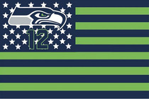 NFL Seattle Seahawks Seattle Seahawks Star Strip USA Flag