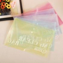 Rich fast W-209 button bag file bag transparent information bag