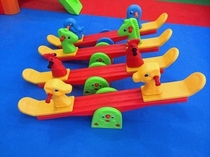 Kindergarten plastic double rocking horse rocker childrens toys indoor seesaw double Trojan