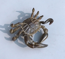 -Coated copper crab decoration crabs windfall general Wang Cai lucky copper crab lucky decoration