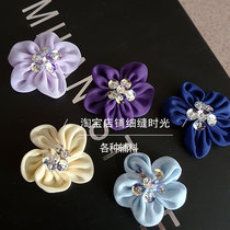 diy snow spinning hand solid flowers diy clothes accessories children hair accessories chest flower material clothing accessories