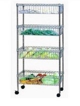 Multifunctional vegetable rack kitchen rack ground floor stainless steel color vegetable storage shelf vegetable basket