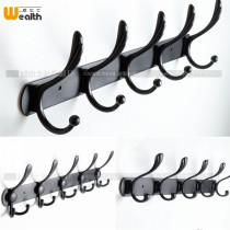 Clothes hook door rear hook stainless steel adhesive hook black clothes hook fitting room toilet wall hanging hook free of punching