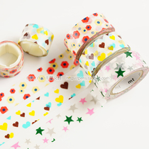 Japan imported washi tape mt for kids MT01KID004-006 flower love stars 3