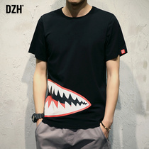 Good short sleeve T-shirt mens tide summer mens clothing 2021 new short sleeve mens Tide brand Hong Kong style summer clothes mens trend