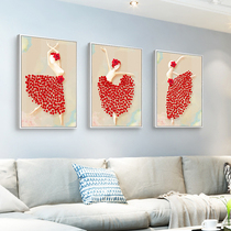 The new 5d Diamond painting is full of diamond embroidered ballet dancers stick cross stitch triple painting figure living room bedroom hanging painting
