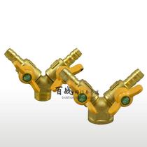 Baishan valve brass inner wire double head gas valve outer wire double head gas valve double fork gas nozzle gas three-way valve