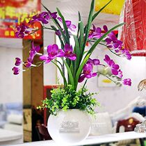 Living room simulation flower fake flower potted plant swaying pieces plant butterfly Lanjun Zum flower bedroom to decorate plastic dry bouquet