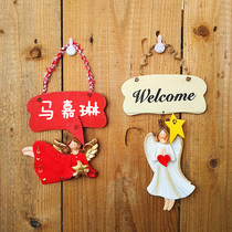 European fairy blank handwritten decorative plate wooden listing card creative wall kindergarten childrens room card