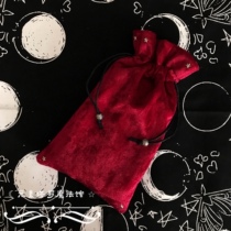 Gothic mysterious blood red Tarot table cloth bag set tarot bag original 」