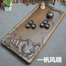 Ebony tea tray-smooth sailing-whole solid wood tea set Tea Tea Tray Chicken fin Wood Green sandalwood special price