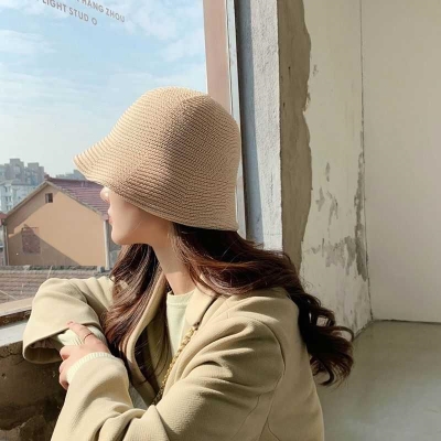 Sunscreen sunscreen sunscreen big along the cap Mom Hemp Woven Hat Fisherman Hat Woman Summer Sun Hat Looks Good