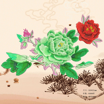 Retro improved cheongsam peony fashion embroidery computer embroidery plate making version with emb format ready-made version belt