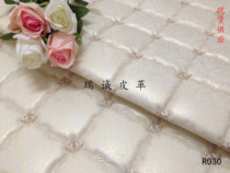 Embroidery bag door soft bag Leather fabric with sponge anti-collision bedside background wall pu anti-theft door material Sliding door material