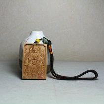 Mazu blessing peace and nothing brand India Laoshan sandalwood carving pendant listing solid wood pendant milk fragrance