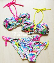 Graffiti party ~ European single fluorescent bead steel braces crescent-shaped padded to BIKINI BIKINI BIKINI