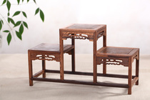 Haolinxuan chicken wing wood Mahogany Bogu rack Medium high two low multi-treasure rack Tea set rack shelf decorative rack