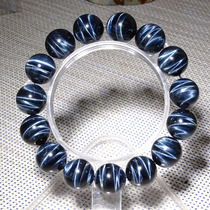 Water jade ice soul natural blue tiger stone bracelet Blue tiger eye stone hand string for men and women lightning pattern blue tiger eye crystal