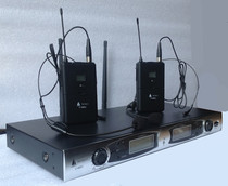 One drag two wireless microphone professional stage performance head wearing headset wireless microphone collar clip wireless microphone