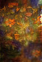 Plate woman costume background paper photo studio theme costume photo background photo studio costume background exotic style